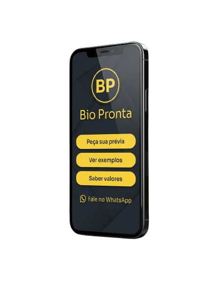 Exemplo de link na bio profissional no celular